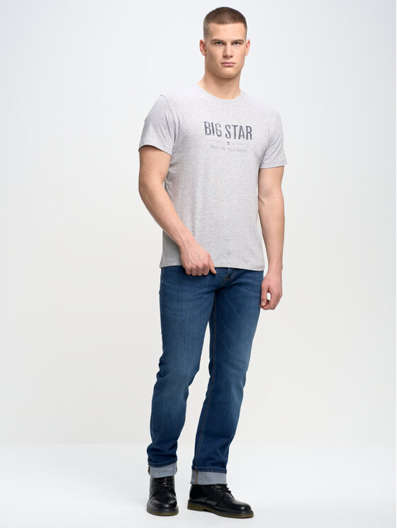 BIG STAR BIG STAR T-Shirt bruno_901 Szary Basic Fit