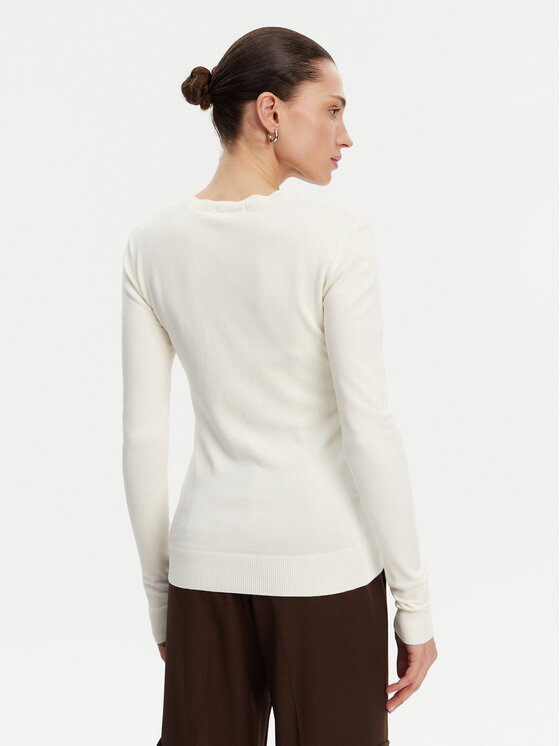 Guess Guess Megztinis W5GR19 Z2NQ2 Écru Regular Fit