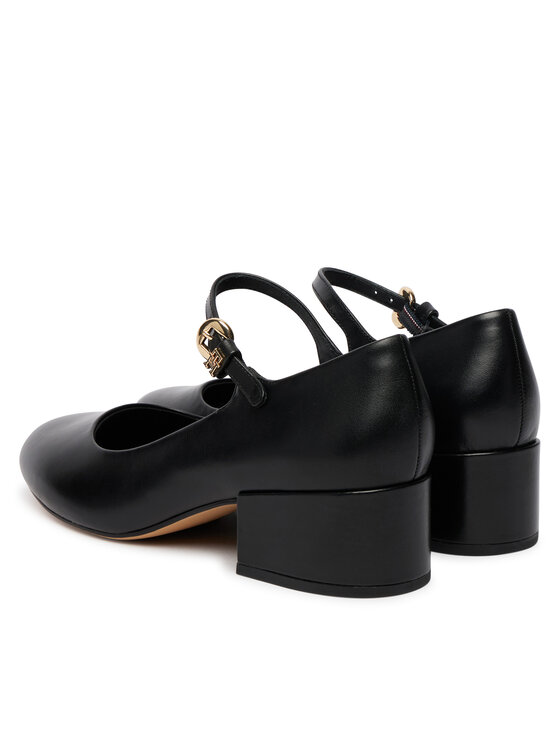 Tommy Hilfiger Tommy Hilfiger Czółenka Heeled Maryjane Buckle FW0FW09347 Czarny