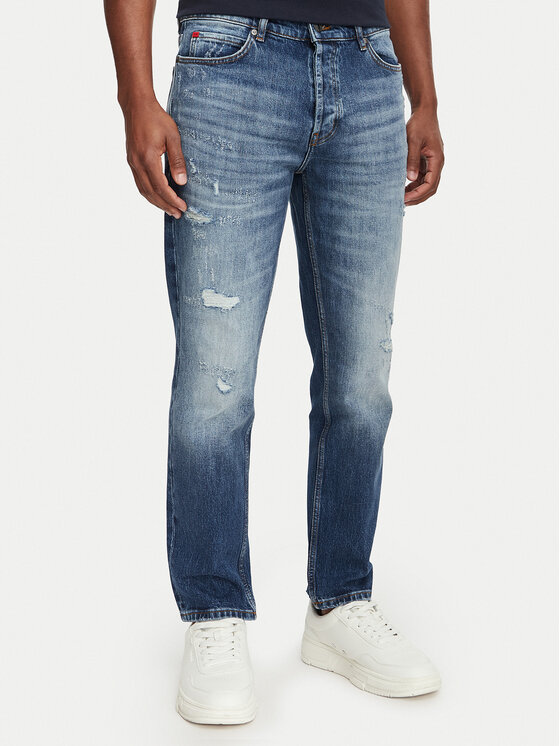 HUGO HUGO Jeansy 50561463 Modrá Tapered Fit