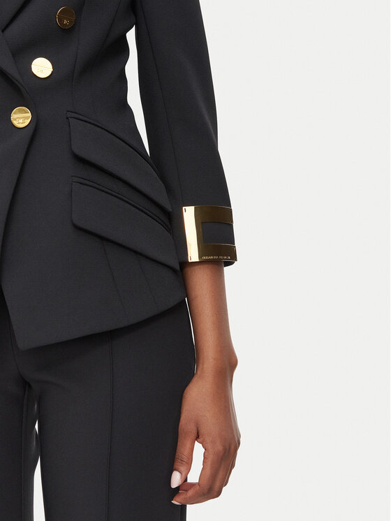 Elisabetta Franchi Elisabetta Franchi Sacou GI-274-66E2-V670 Negru Slim Fit