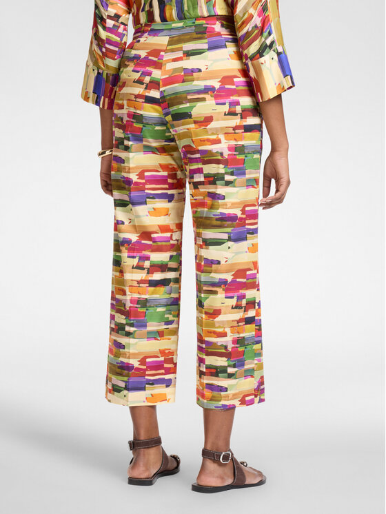 Elena Mirò Elena Mirò Pantaloni di tessuto P020P100471N001 Multicolore Cropp Fit