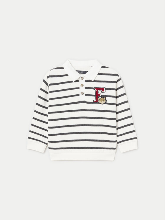 Mayoral Mayoral Тениска с яка и копчета 2459 Екрю Regular Fit