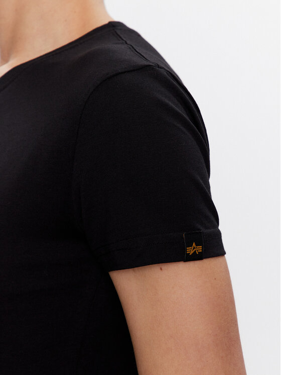 Alpha Industries Alpha Industries T-Shirt Crystal 136063 Schwarz Regular Fit