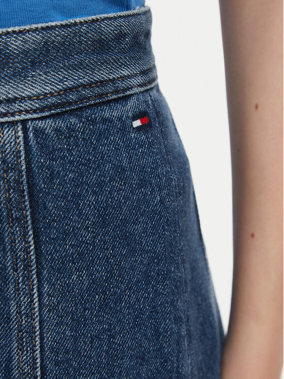 Tommy Hilfiger Tommy Hilfiger Fustă de blugi WW0WW49570 Albastru Regular Fit