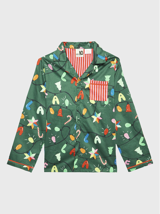 Cotton On Kids Cotton On Kids Piżama 7342255 Zielony Regular Fit
