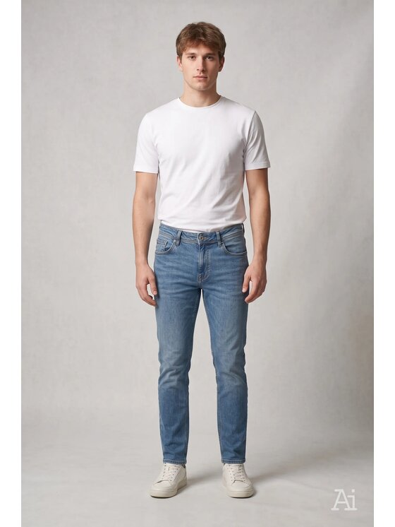 Cross Jeans Cross Jeans Jeansy F 194-775 Niebieski Straight Leg