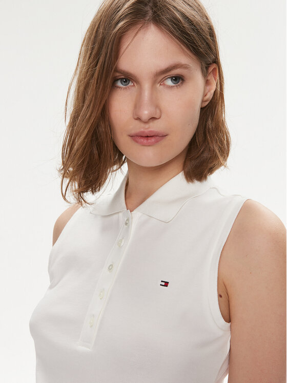 Tommy Hilfiger Tommy Hilfiger Polo 1985 WW0WW41794 Biały Slim Fit