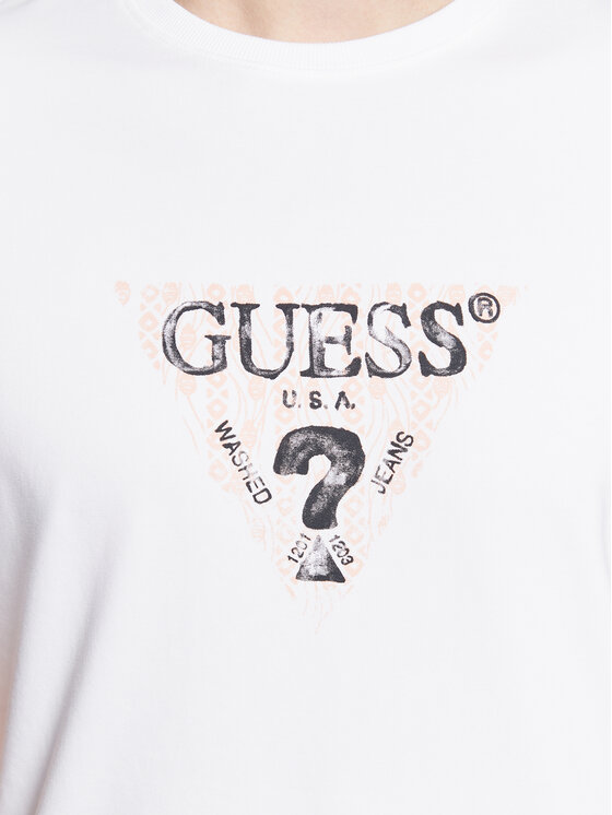 T-shirt Geo Triangle M3GI23 J1314 Bianco Slim Fit