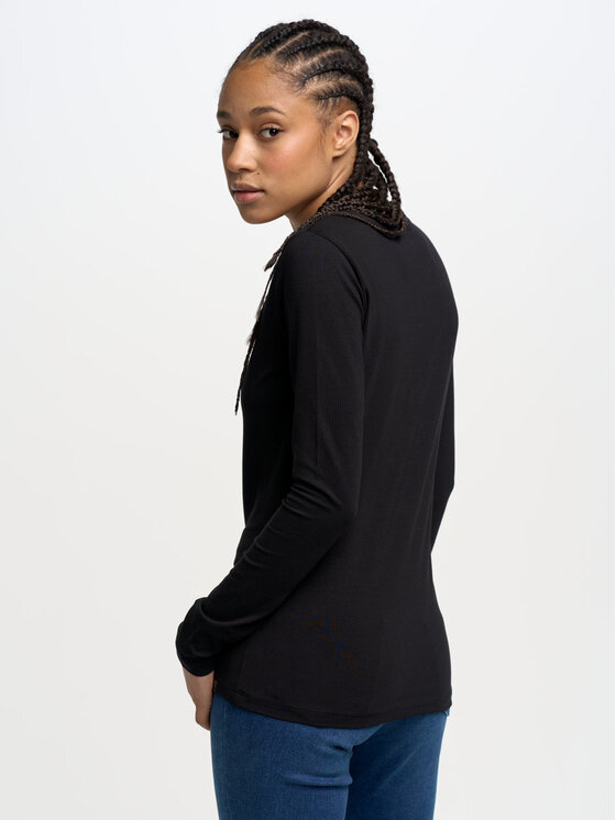 BIG STAR BIG STAR Bluzka supiclassicala_906 Czarny Slim Fit