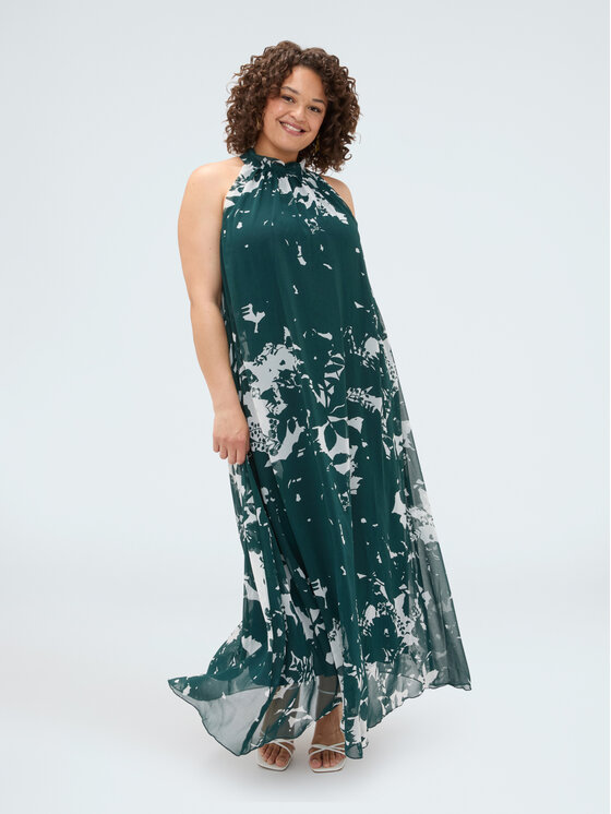 Fiorella Rubino Fiorella Rubino Sukienka wieczorowa 7013T101863N0S5 Zielony A-Line Fit