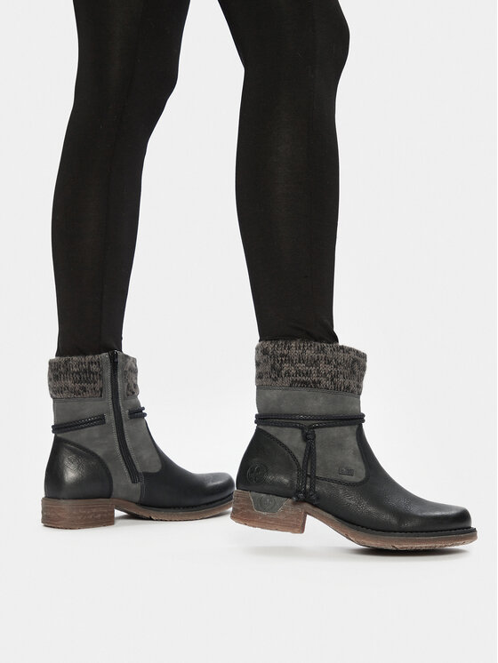 Rieker Rieker Botine 79688-00 Negru