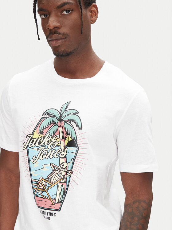 Jack&Jones Jack&Jones Футболка Eljah 12268472 Білий Relaxed Fit