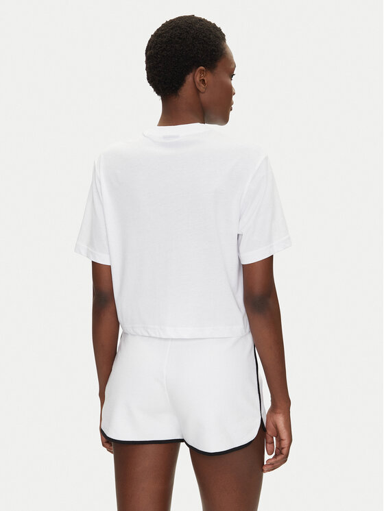 Karl Lagerfeld Jeans Karl Lagerfeld Jeans T-Shirt A2W17076 Λευκό Cropped Fit