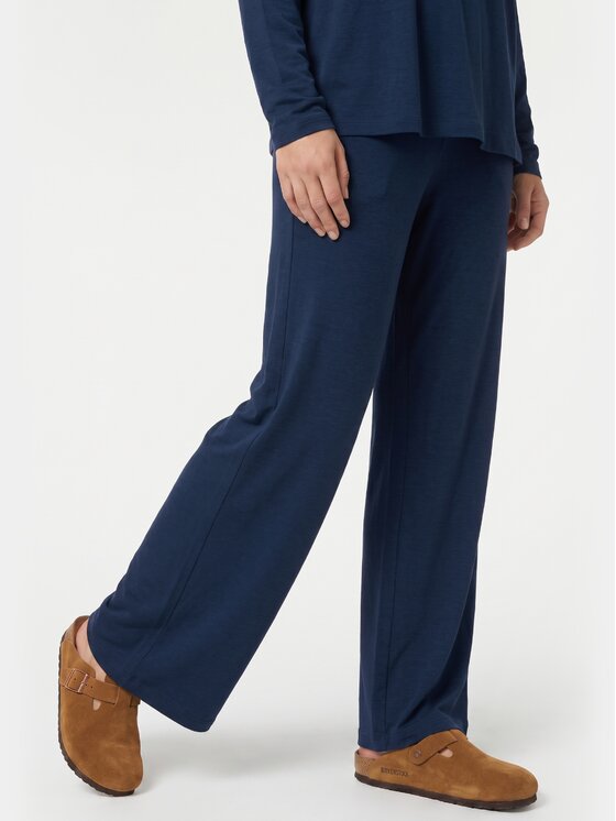 BASICLO BASICLO Spodnie materiałowe BSL-052-20 Granatowy Loose Fit
