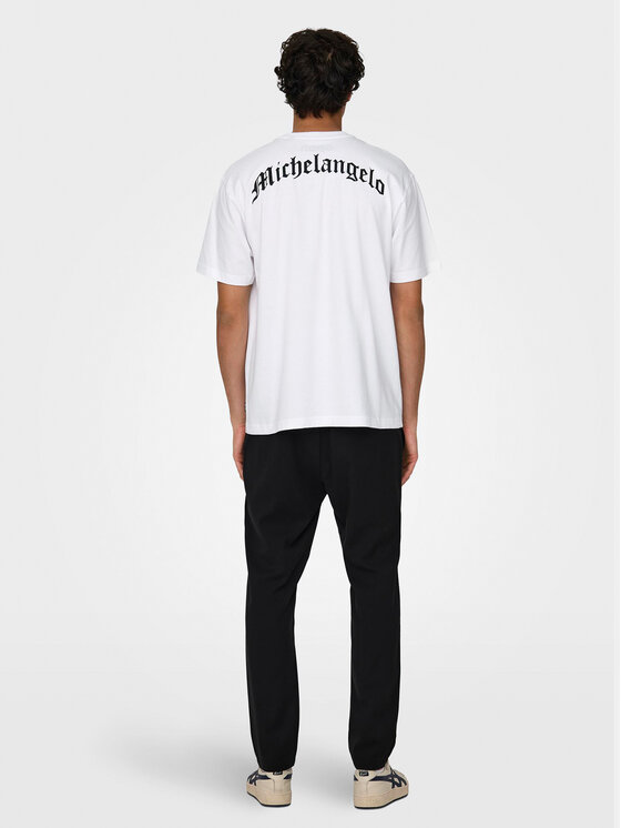 Only & Sons Only & Sons T-shirt Apoh 22028207 Bijela Relaxed Fit