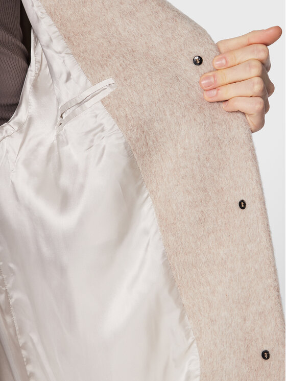 Calvin Klein Calvin Klein Wollmantel K20K204629 Beige Regular Fit