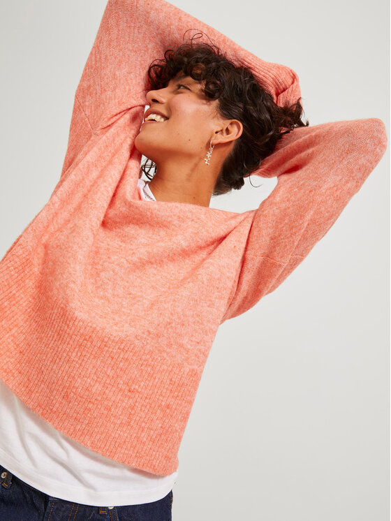JJXX JJXX Sweter Lica 12246506 Pomarańczowy Regular Fit
