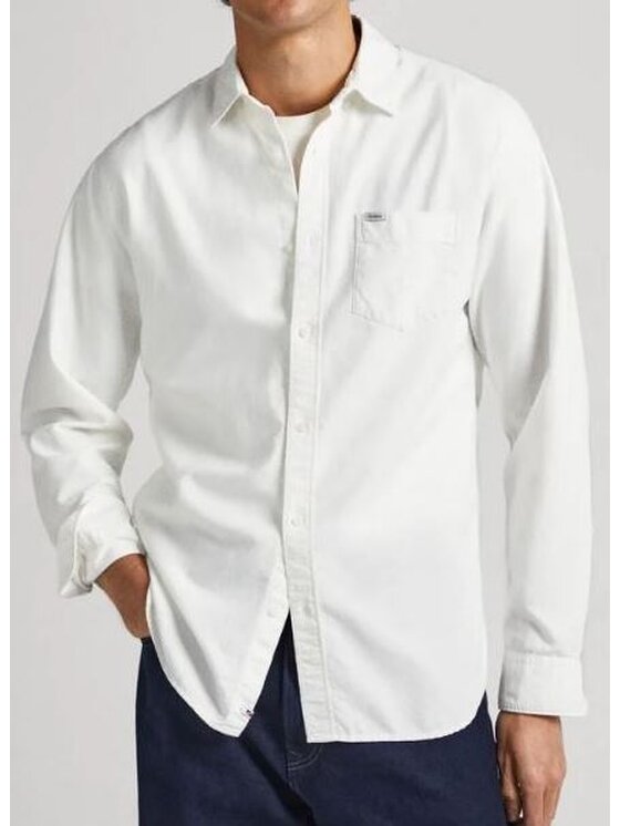 Pepe Jeans Pepe Jeans Koszula PM307753 800 Biały Regular Fit