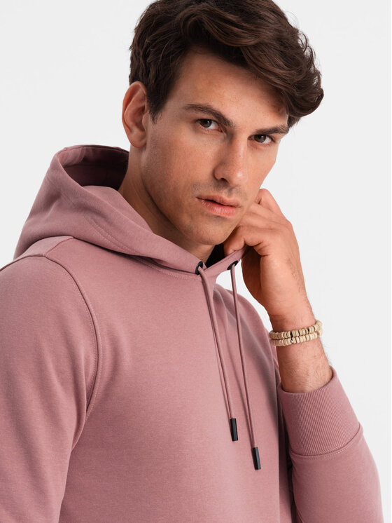 Ombre Ombre Mikina OM-SSBN-0161 Růžová Regular Fit