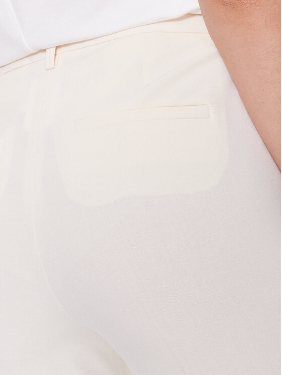 Marella Marella Bavlnené nohavice Morena 2331312231 Écru Straight Fit