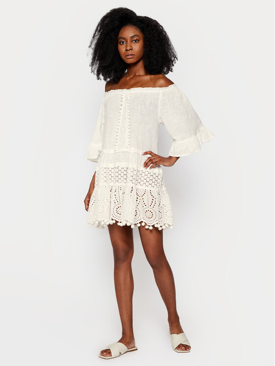 Banana Moon Banana Moon Strand ruha Dalya Spelly Fehér Regular Fit