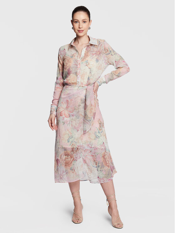 Vestito chemisier W3RK18 WDW52 Multicolore Regular...