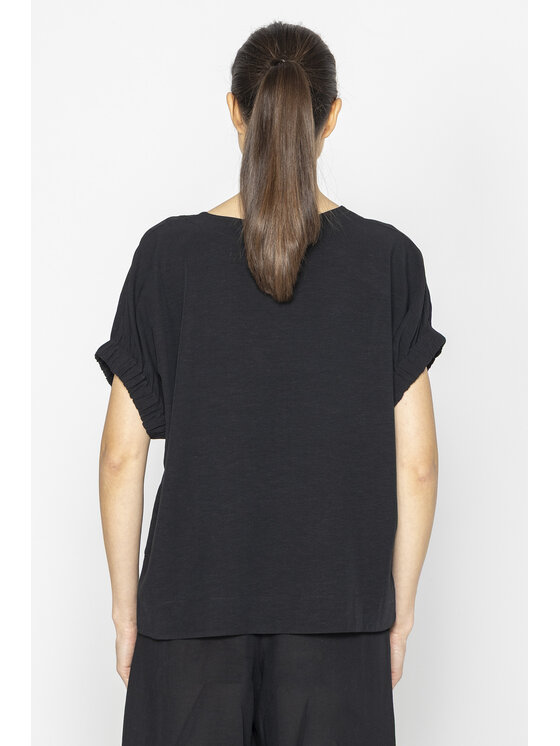 Deni Cler Milano Deni Cler Milano Bluzka T-DC-1239-E2-20-90-1 Czarny Loose Fit