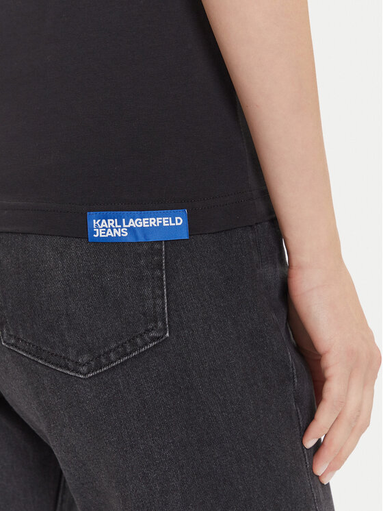 Karl Lagerfeld Jeans Karl Lagerfeld Jeans T-Shirt A2W17097 Černá Regular Fit