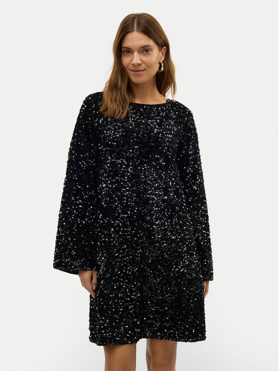 Vero Moda Koktejlové šaty Etta 10317153 Čierna Relaxed Fit