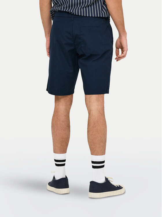 Only & Sons Only & Sons Pantaloncini di tessuto Skal 22034682 Blu scuro Slim Fit