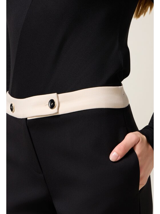 Oltre Oltre Pantaloni di tessuto P095R108748N0Z3 Nero Baggy Fit