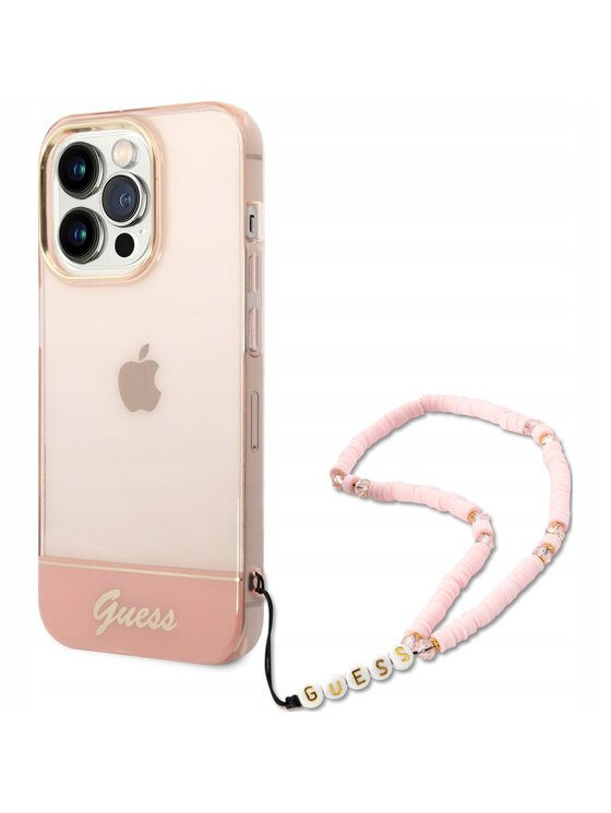 Guess Guess Etui na telefon Pearl Różowe złocenie