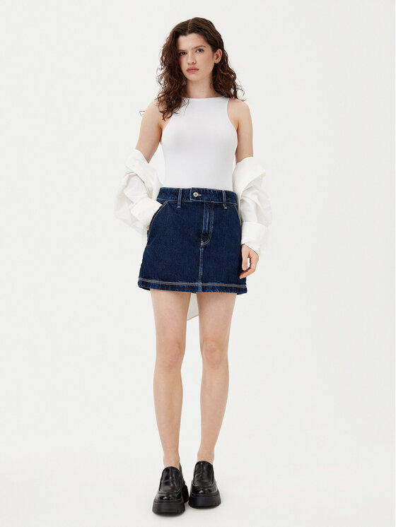 HUGO HUGO Джинсова спідниця mini 50531831 Cиній Regular Fit