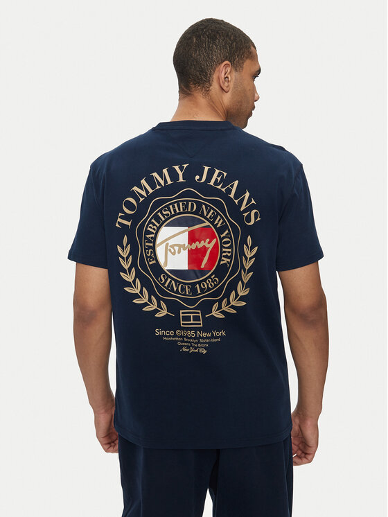 Tommy Jeans Tommy Jeans T-Shirt DM0DM18540 Σκούρο μπλε Regular Fit