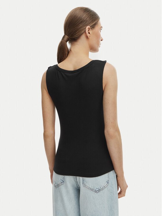 Tommy Hilfiger Tommy Hilfiger Top WW0WW47807 Schwarz Slim Fit