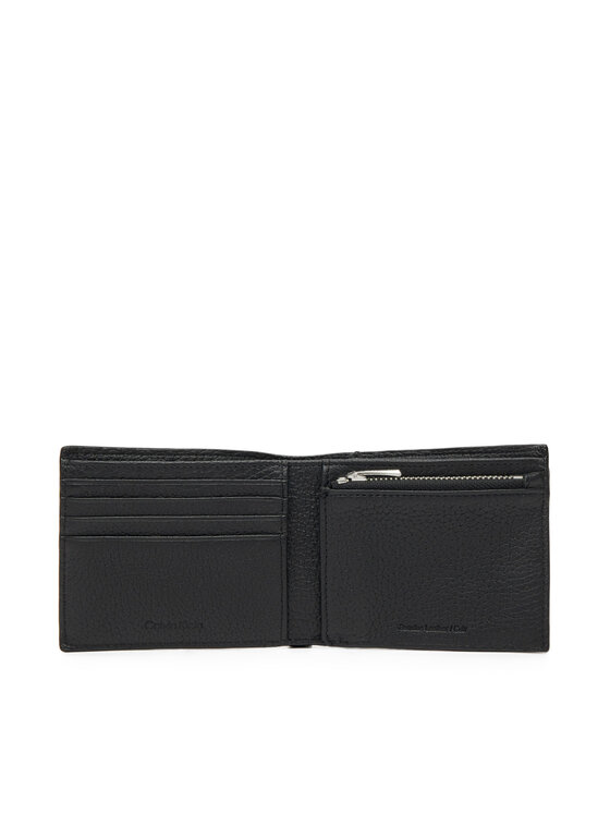 Calvin Klein Calvin Klein Μεγάλο Πορτοφόλι Ανδρικό Ck Leather Billfold W Zip Coin LV04D1028G Μαύρο