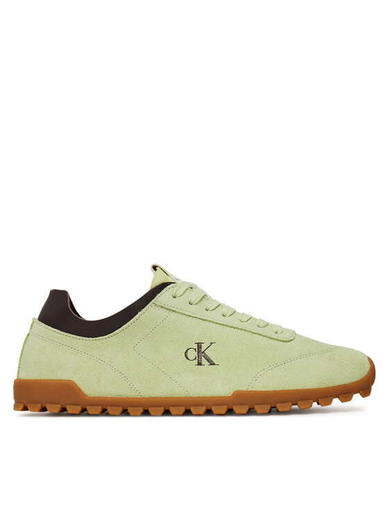 Calvin Klein Jeans Calvin Klein Jeans Sneakersy Low Profile Runner Mg Sue YW0YW01898 Zielony