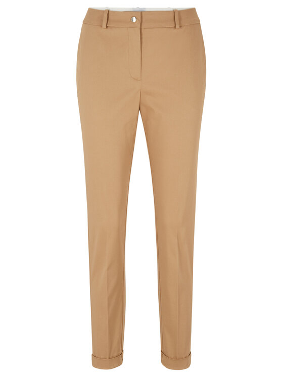 BOSS Boss Bavlnené nohavice Tachinoa 50490057 Béžová Regular Fit