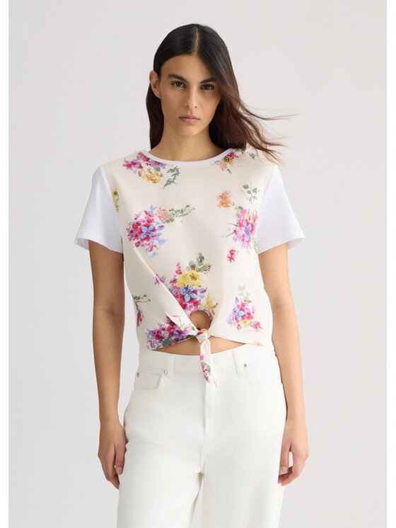 Liu Jo Liu Jo T-Shirt WA5525J6308M9670 Biały Regular Fit