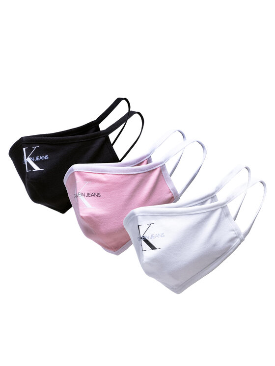 Calvin Klein Jeans Calvin Klein Jeans Sada 3 textilních roušek Face Cover 3-Pack K60K608838 Bílá