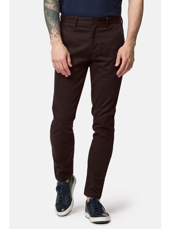 Lancerto Lancerto Chinosy Gareth SP082222000004 Brązowy Slim Fit