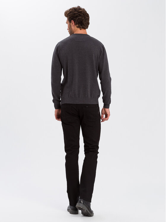 Cross Jeans Cross Jeans Sweter 34156-021 Szary Regular Fit