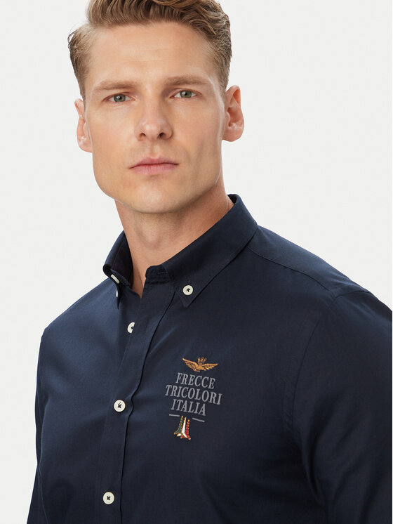 Aeronautica Militare Aeronautica Militare Särk 262CA1334UCT04409 Tumesinine Regular Fit