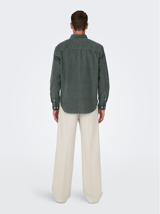 Only & Sons Only & Sons Сорочка 22024716 Сірий Relaxed Fit