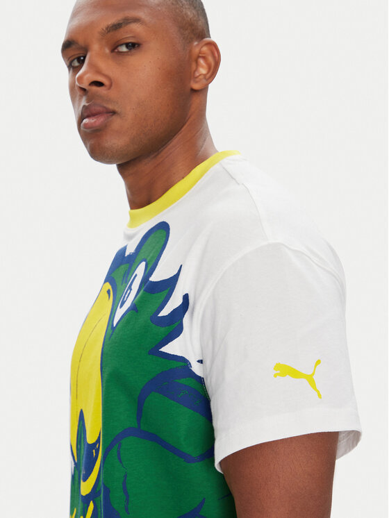 Puma Puma T-Shirt CWC Hoops x Palmeiras 631705 Λευκό Regular Fit