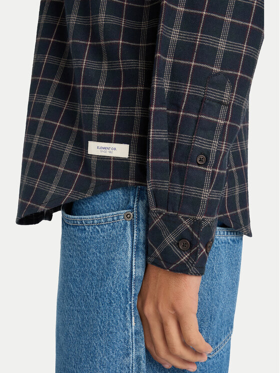 Element Element Сорочка Button Down Regular Flannel ELYWT00183 Cиній Regular Fit