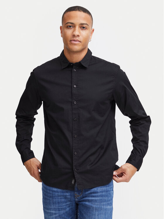 Blend Blend Hemd 20716264 Schwarz Slim Fit
