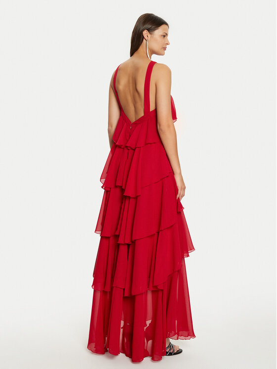 Vero Moda Vero Moda Večernja haljina Felicia 10295237 Crvena Slim Fit