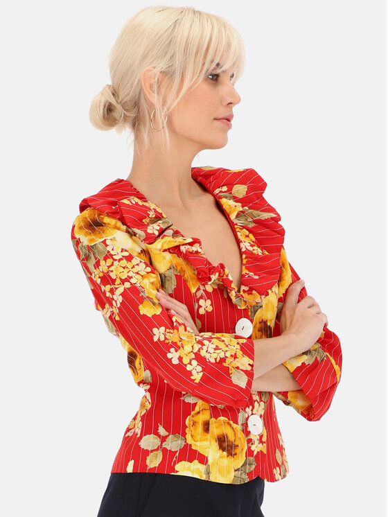 Potis & Verso Potis & Verso Marynarka Altea Czerwony Regular Fit
